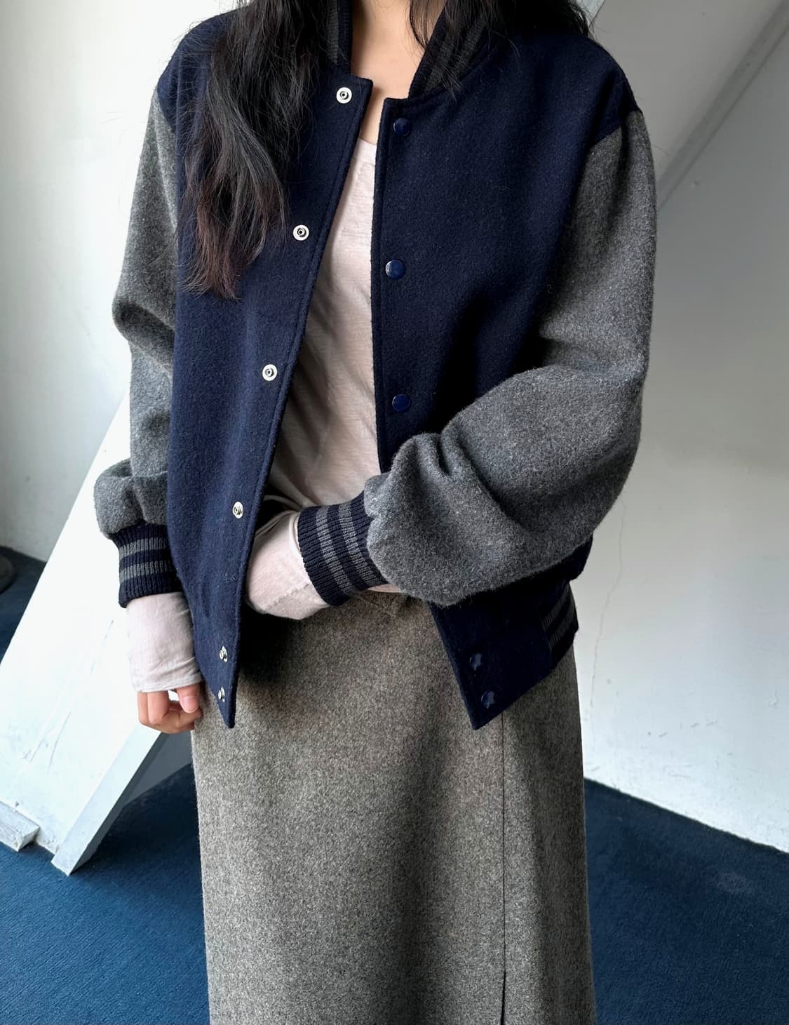 Felted wool easy stadium jacket Jacket 상품이미지7