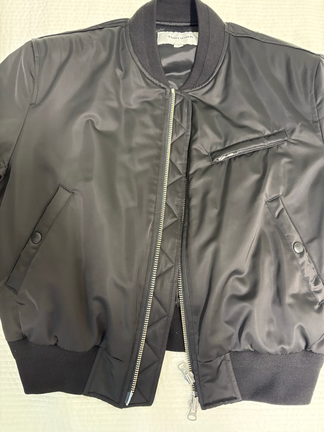 토니웩 리사이클 크롭 패디드 봄버  상품이미지2