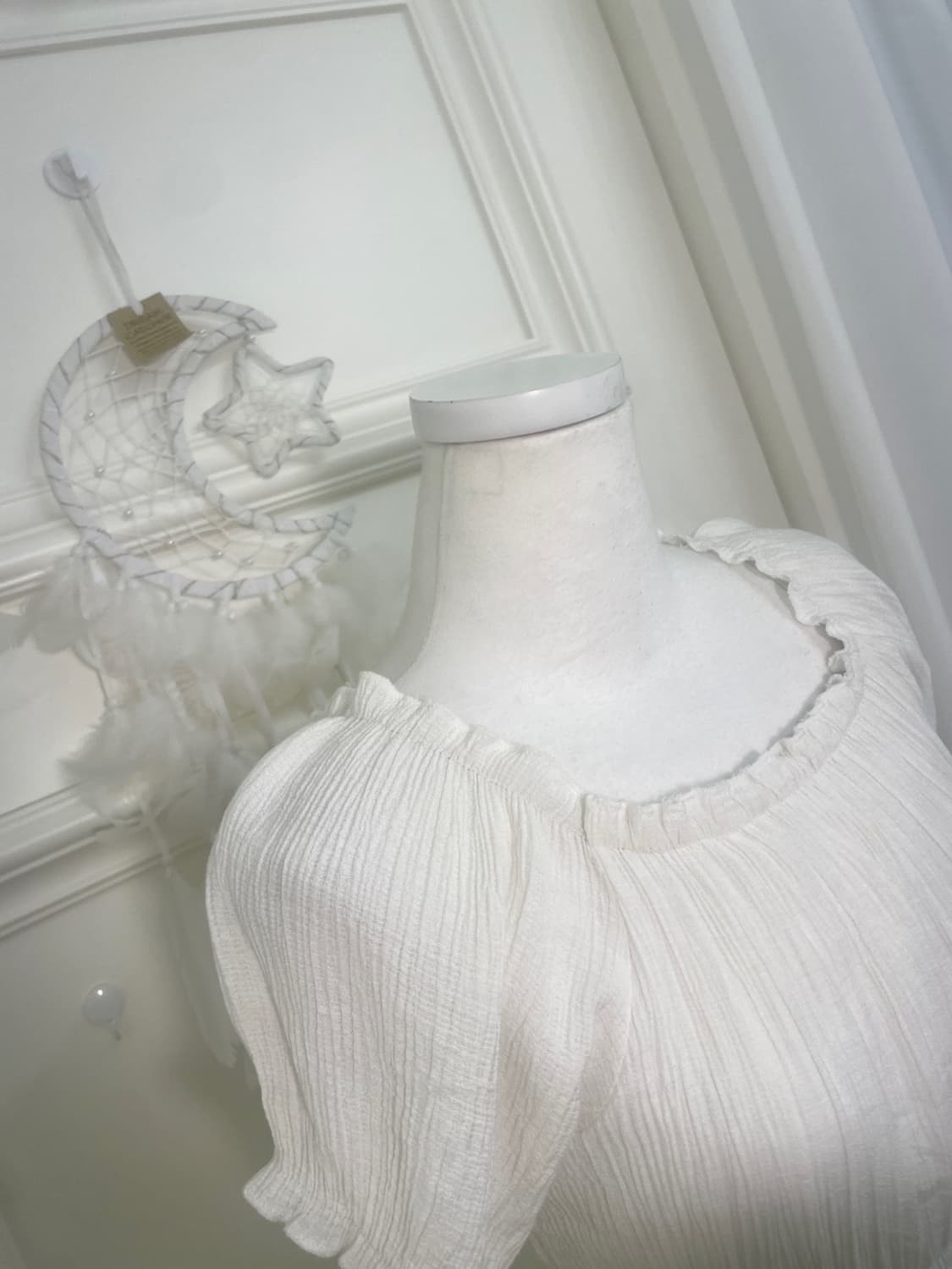 ivory banding square-neck cotton long op 상품이미지6