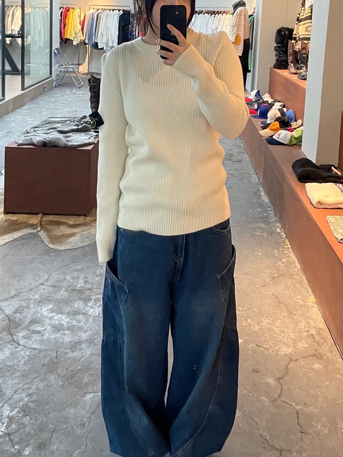 스톤 아일랜드 와펜 패치 리브 울 니트 H654 상품이미지1