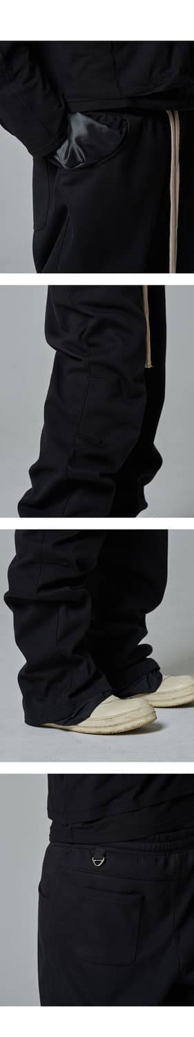 왑웍스 W091 (Flare layerd sweat pants black 상품이미지4