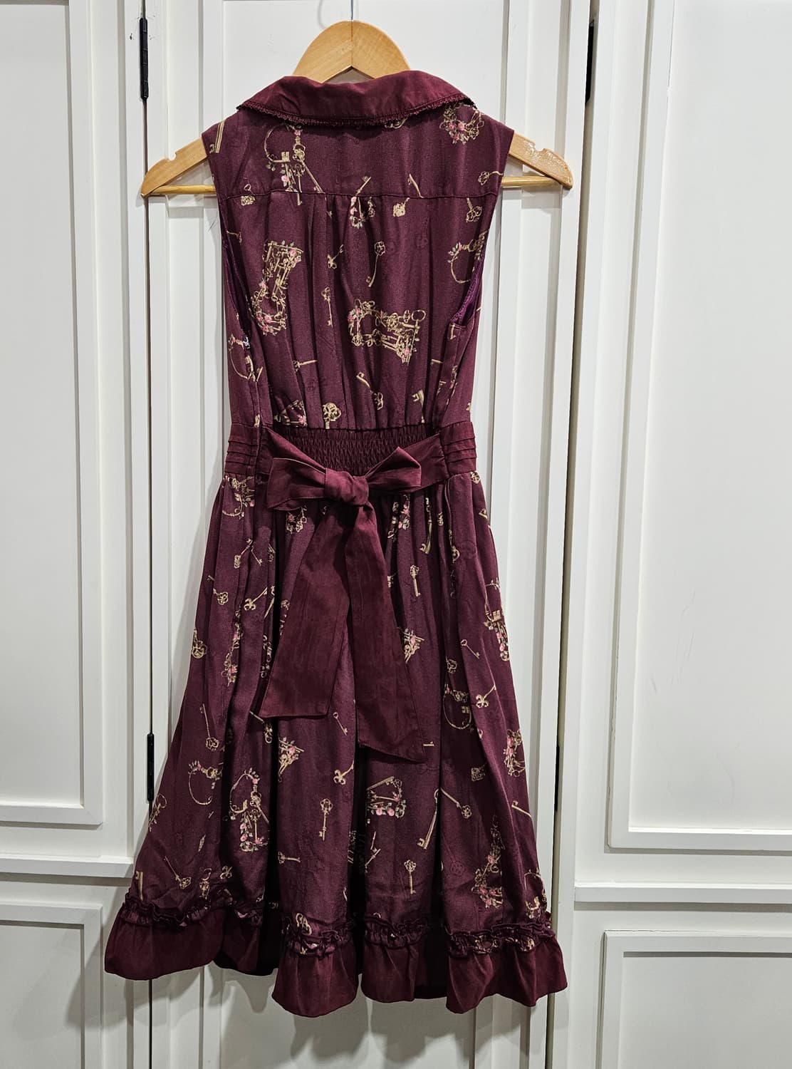 axes femme 버건디 키 프린트 원피스 상품이미지5