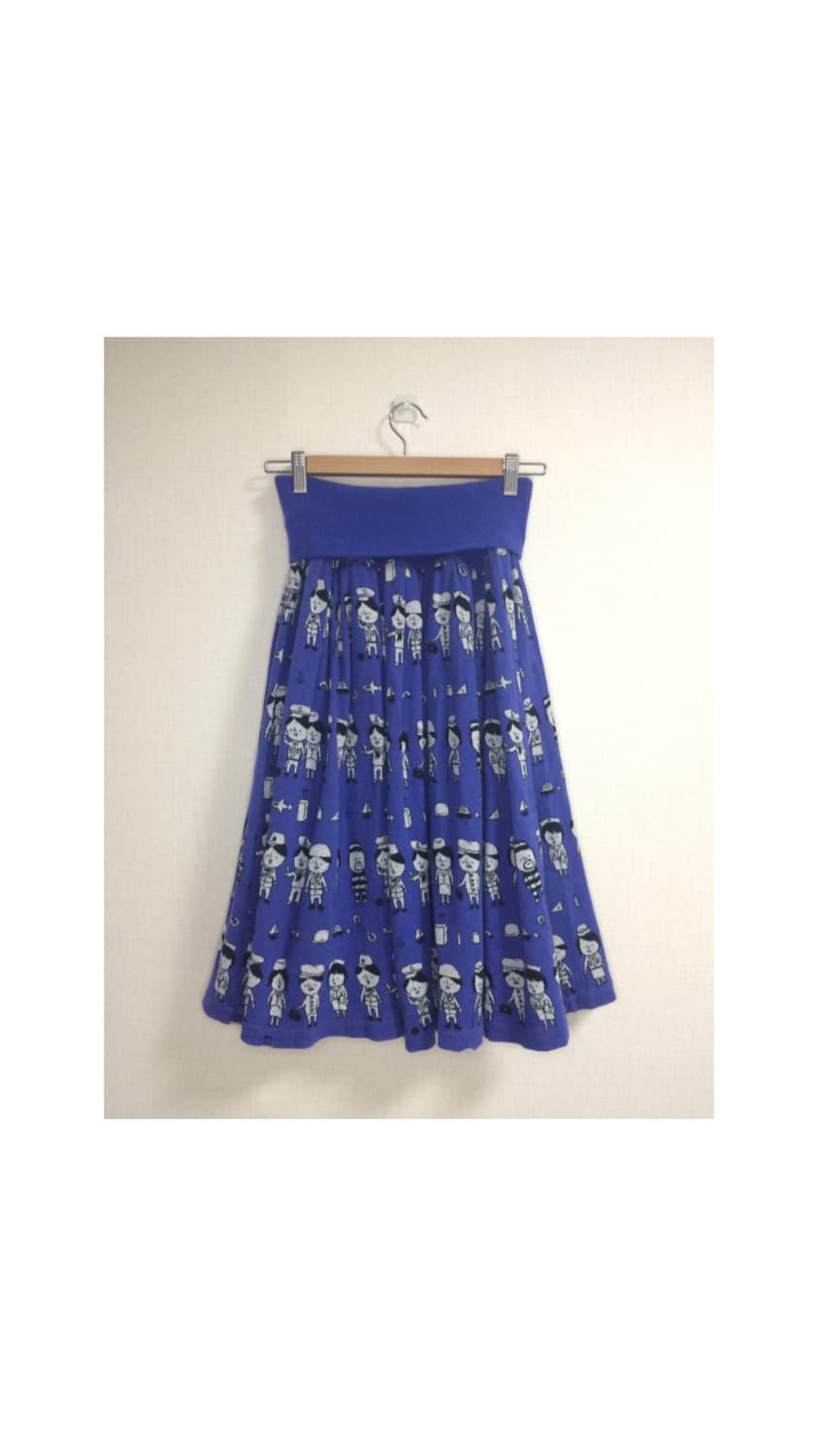 Ne-net 네넷냐 블루 프린팅 밴딩 스커트 상품이미지1