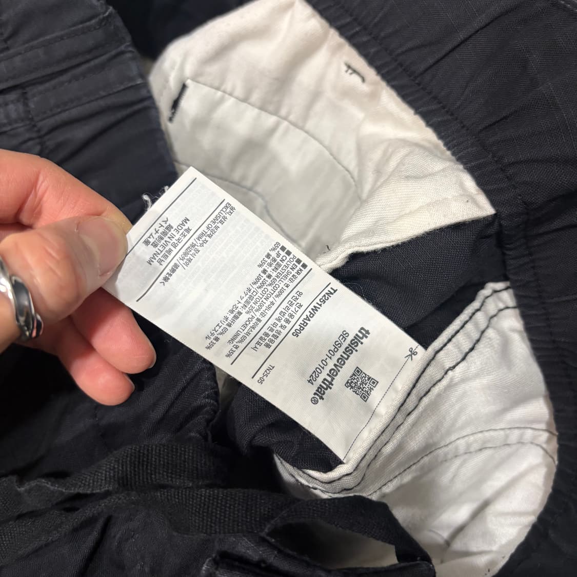 디스이즈네버댓) Cargo Pant Black M 상품이미지8