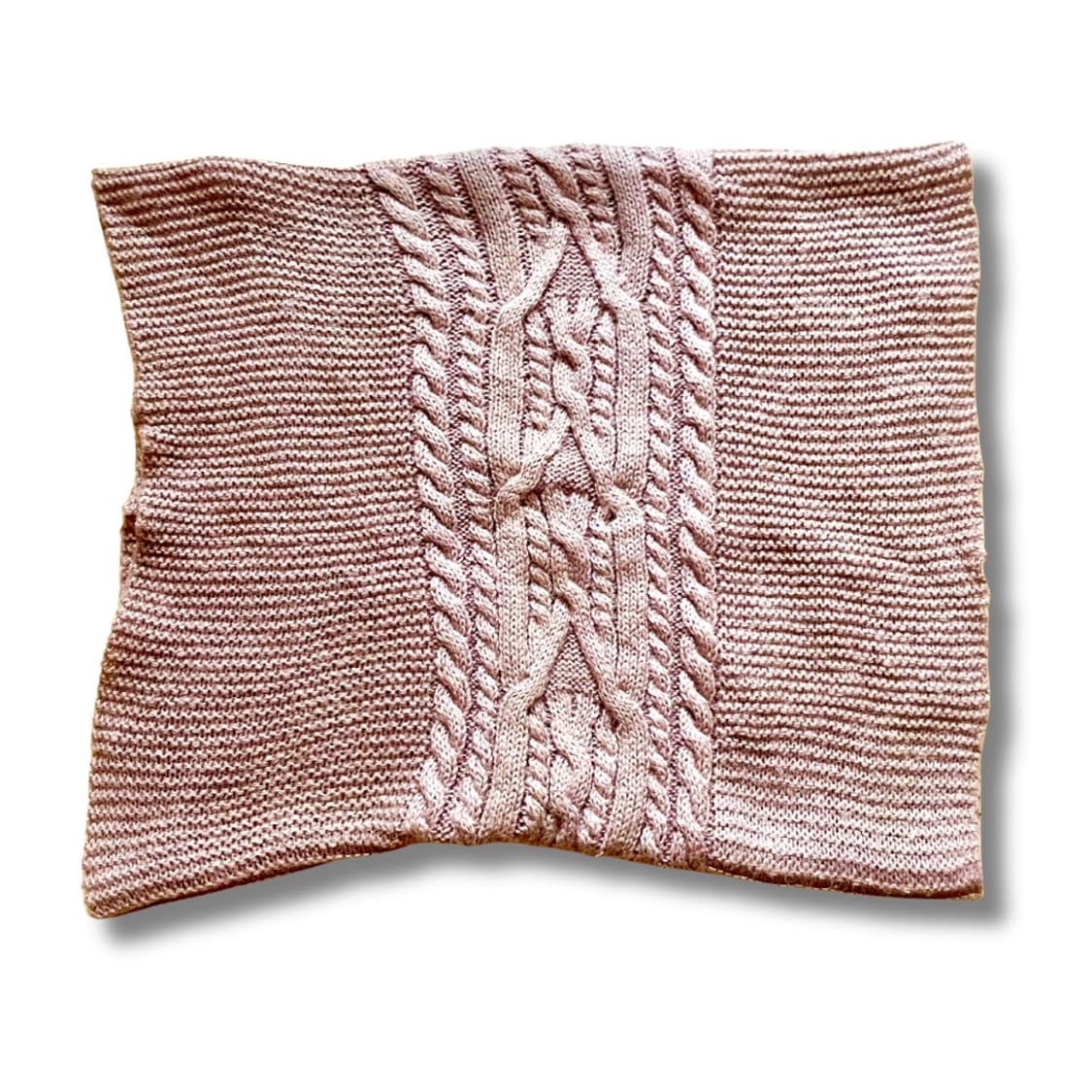 ZARA Dusty Rose Cable Knit Snood 상품이미지3