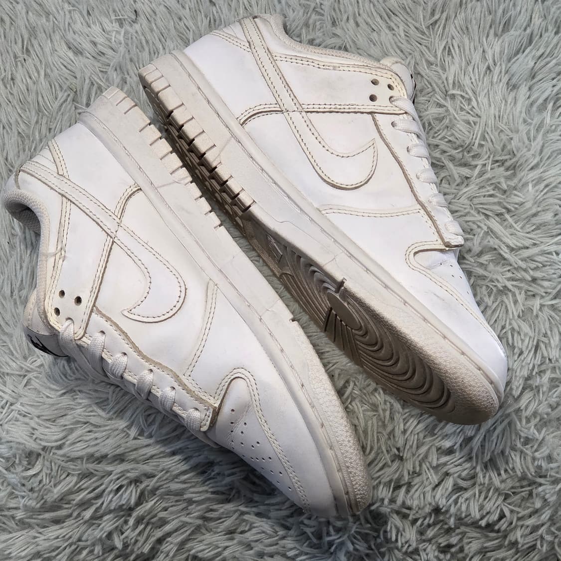 8w-9:나이키 덩크 로우 트리플 화이트 230cm 상품이미지7