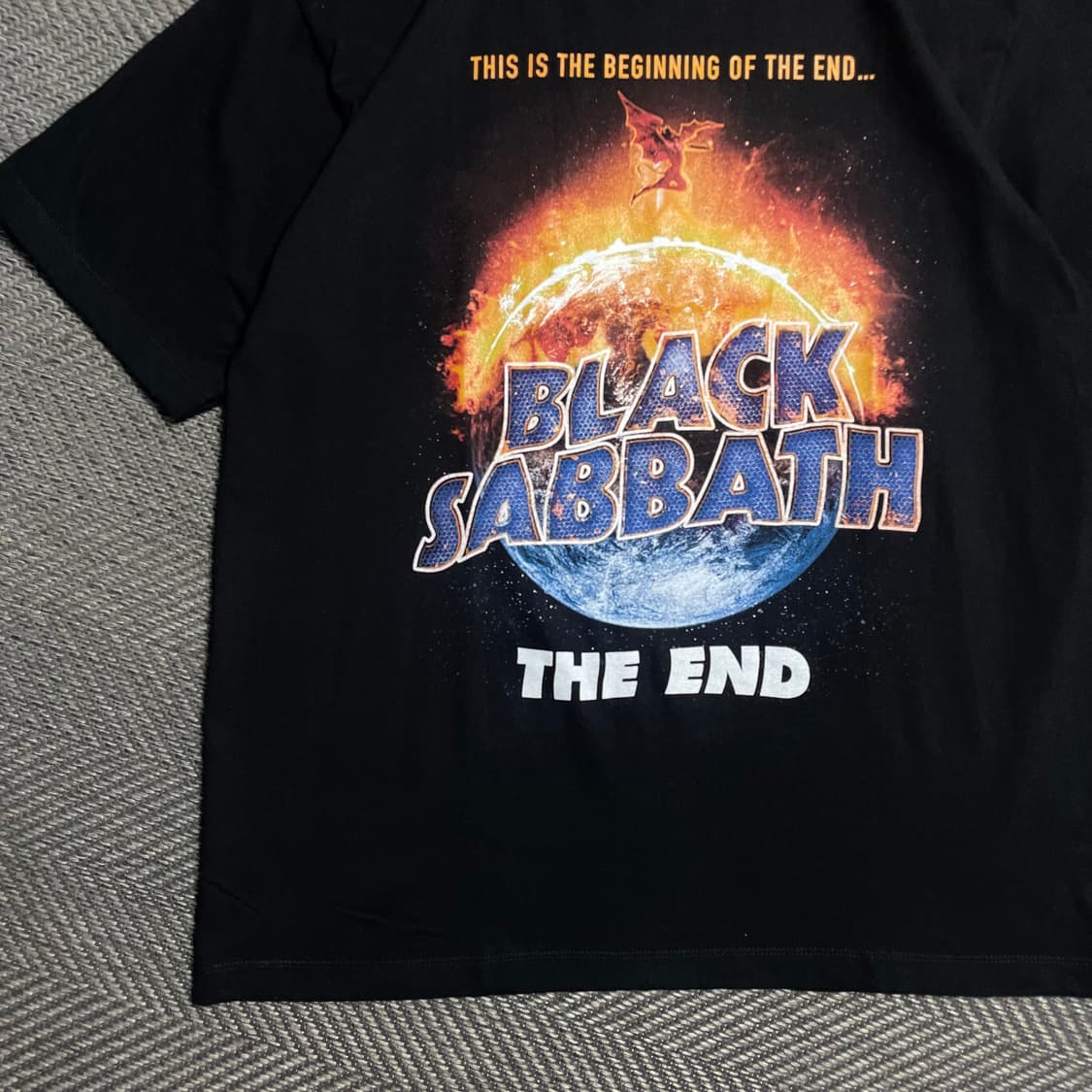 빈티지 USA 블랙 사바스 밴드 반팔 티셔츠o 5243 상품이미지2