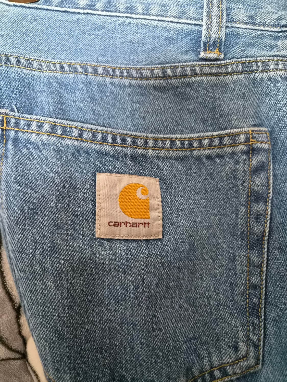 칼하트 WIP 랜든 팬츠 블루 헤비 스톤 워시 31 상품이미지1