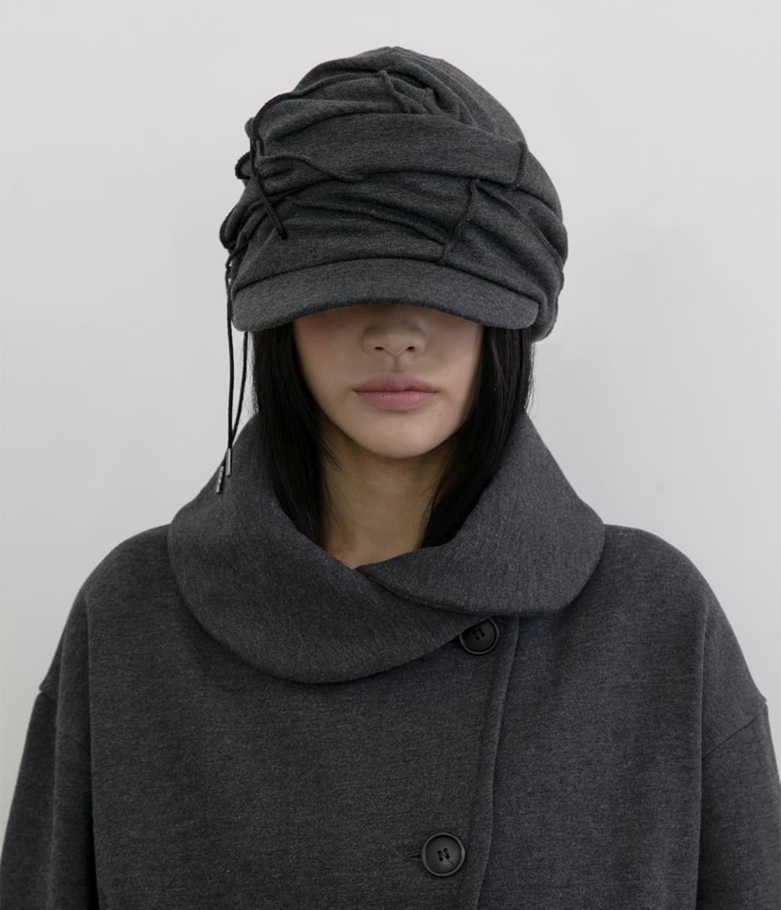 새상품) 플레어업 소이 드레이프 캡모자 챠콜 상품이미지1