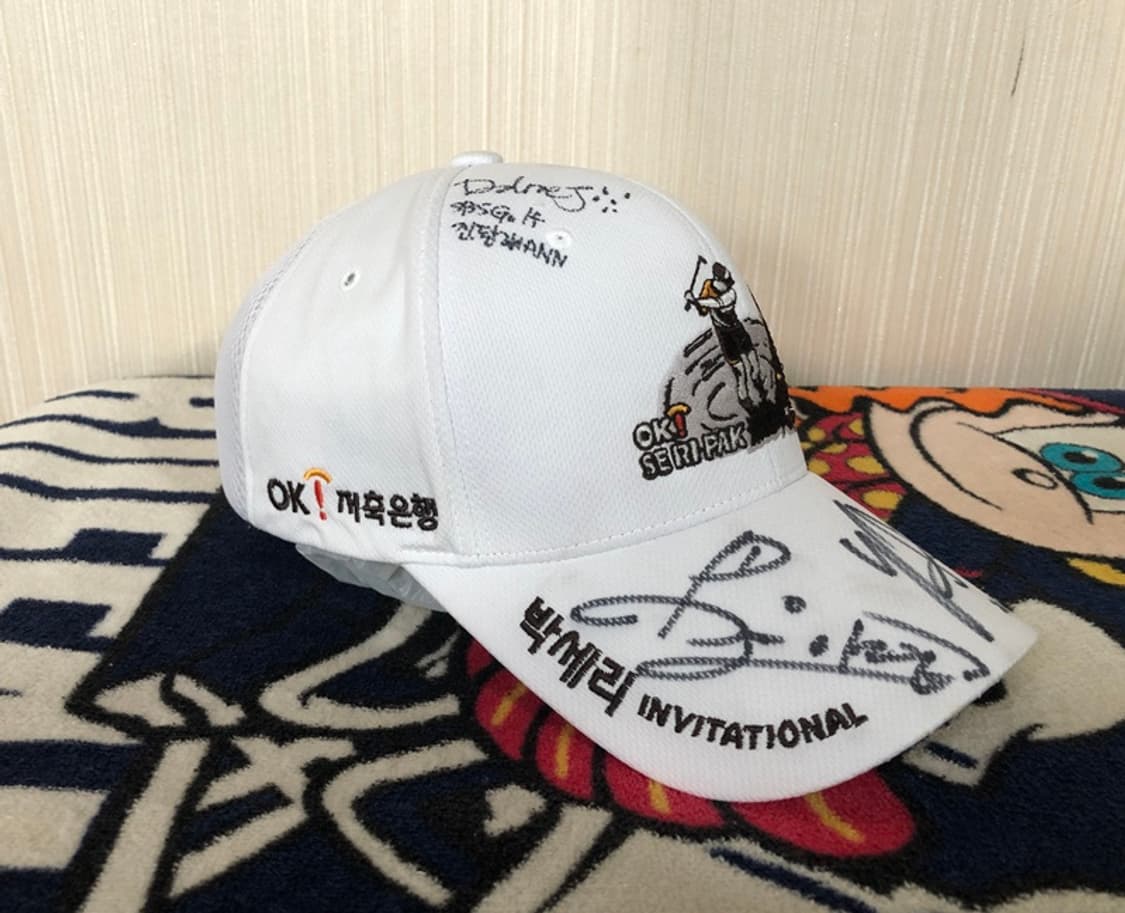 OK저축은행 박세리 INVITATIONAL 박세리,프로골퍼3인 싸인모자 상품이미지6