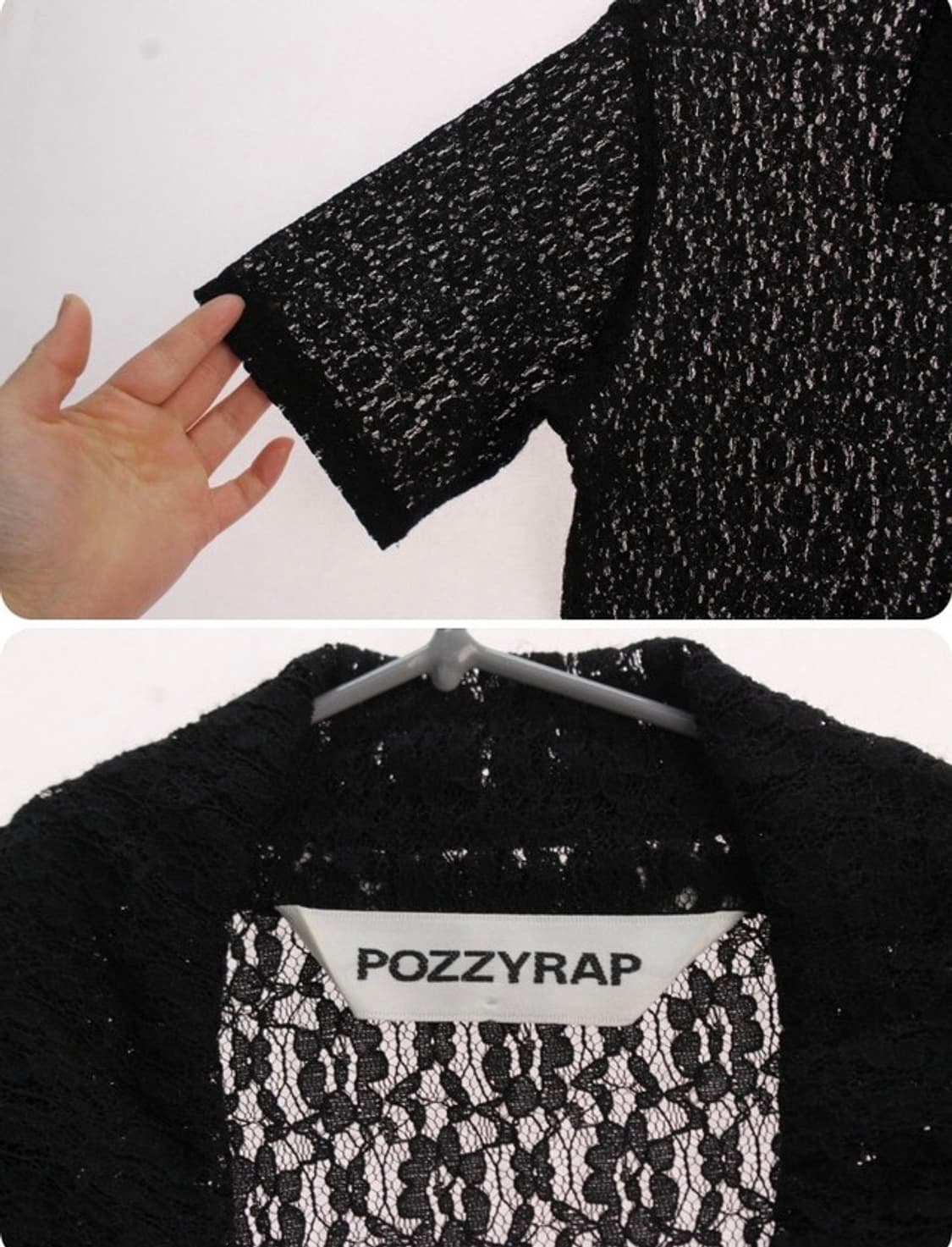 레이스 빈티지 카라 반팔 티셔츠 블라우스  상품이미지3