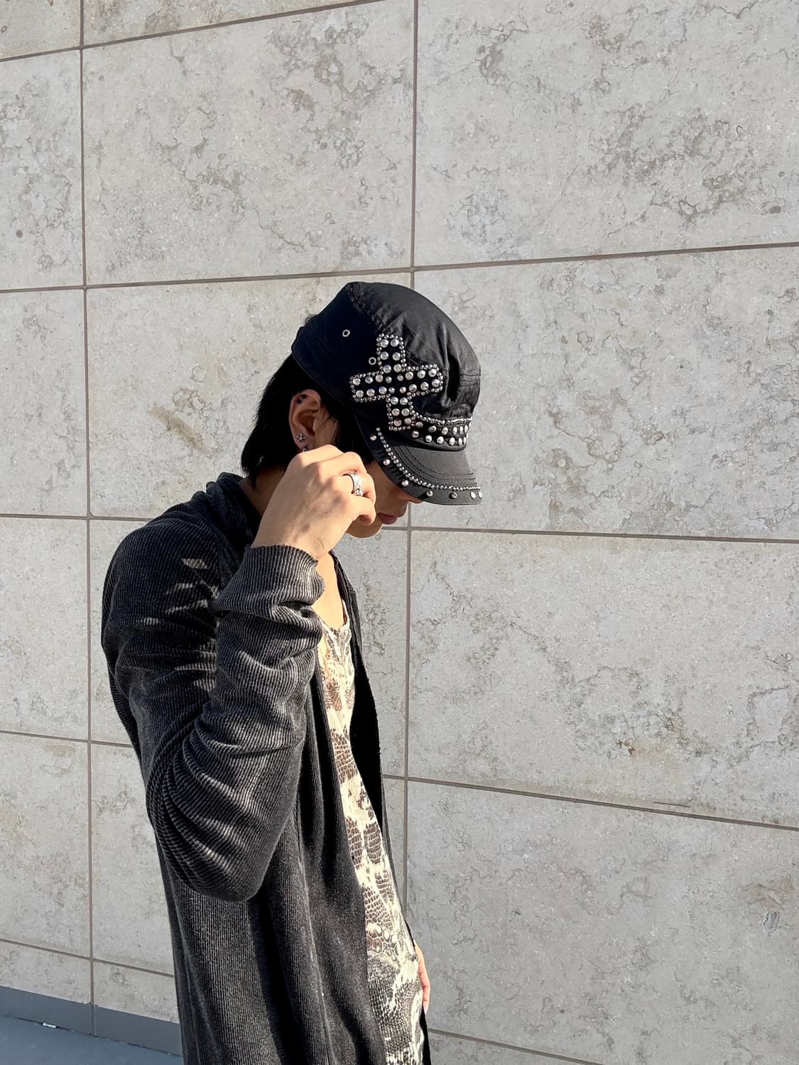 “Vintage”Rare00’s Cross Studded Cap 상품이미지4