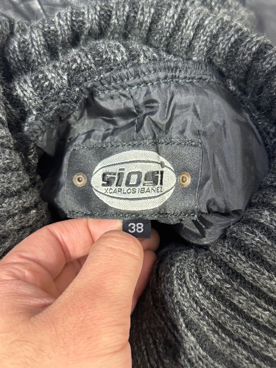 Siosi 양가죽 누벅 니트 원피스 하이브리드 다크웨어 아방가르드 상품이미지7