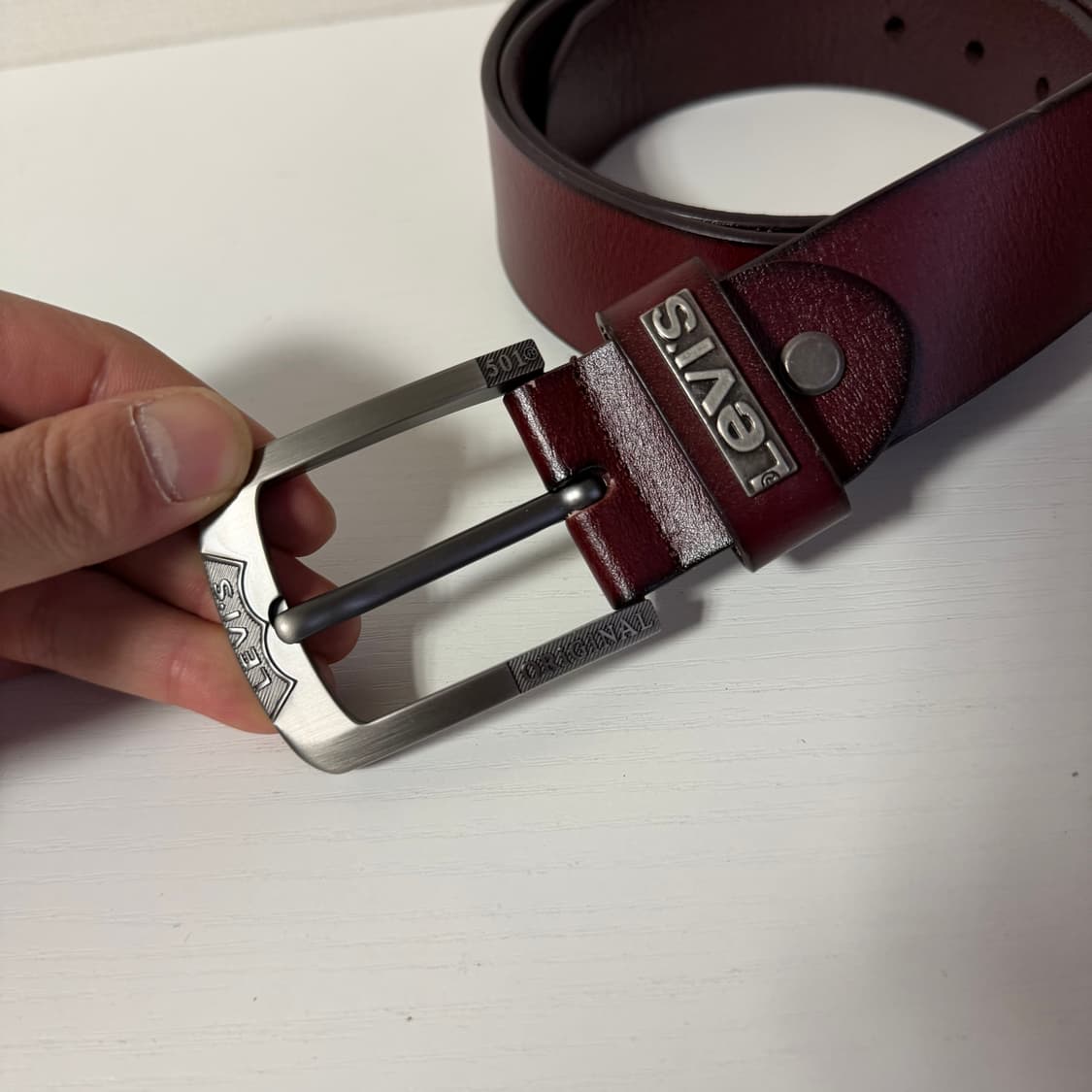 리바이스 가죽 벨트 브라운 상품이미지2