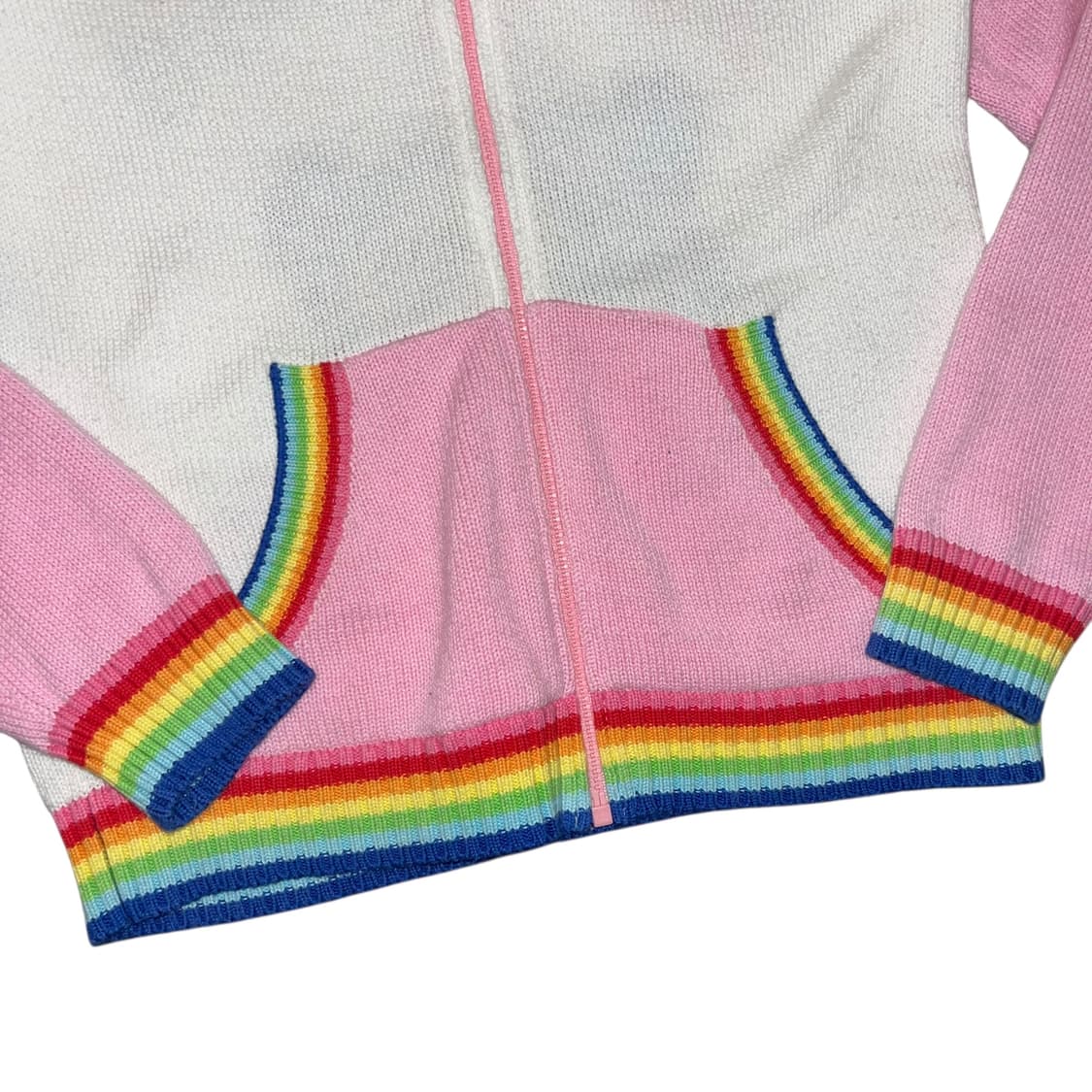 ANGEL♥︎BLUE 엔젤스블루 무지개 니트 후드집업 키치갸루y2k 상품이미지6