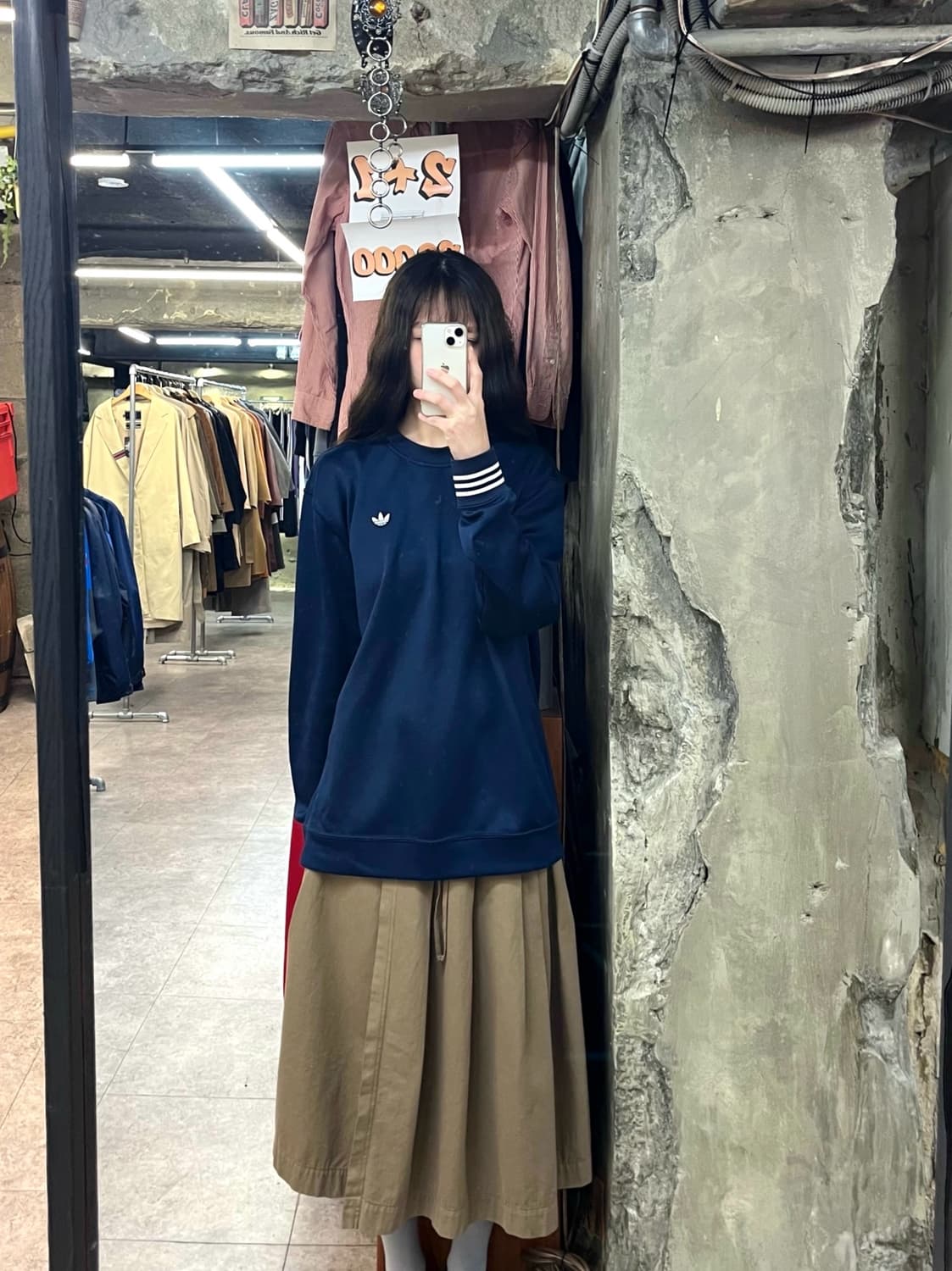 아디다스 맨투맨 네이비 XL #csz3047 상품이미지2