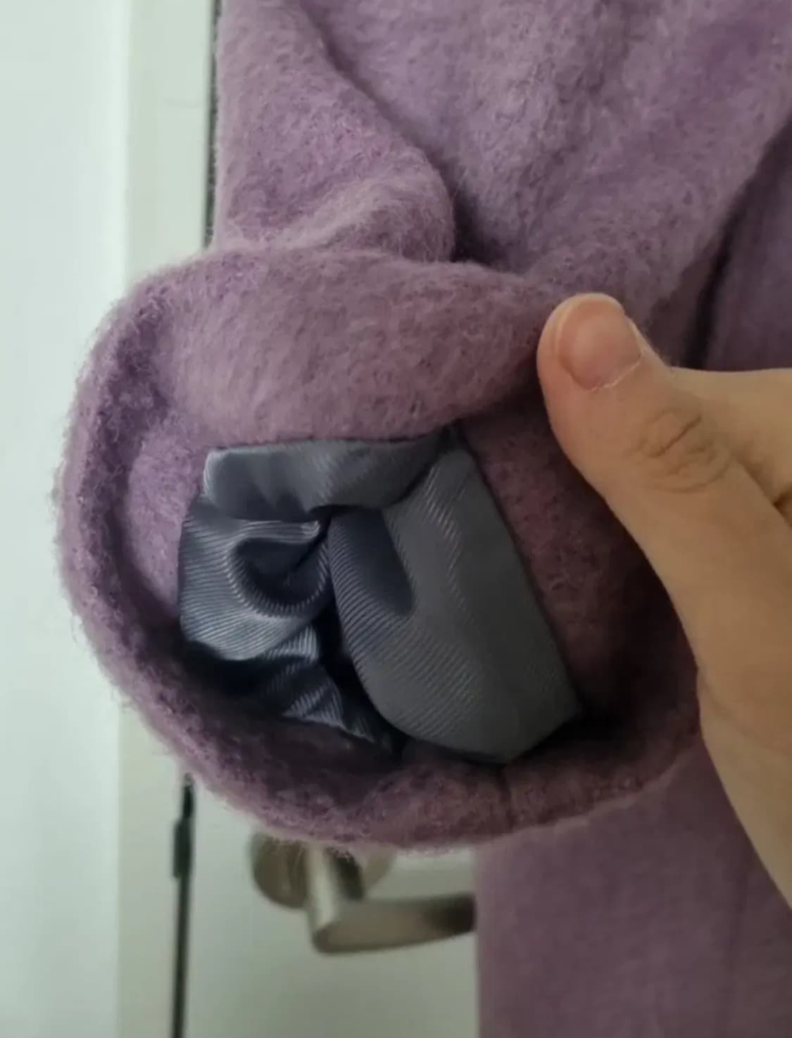 라벤더 울 알파카 코트 (세탁 완료) 상품이미지9