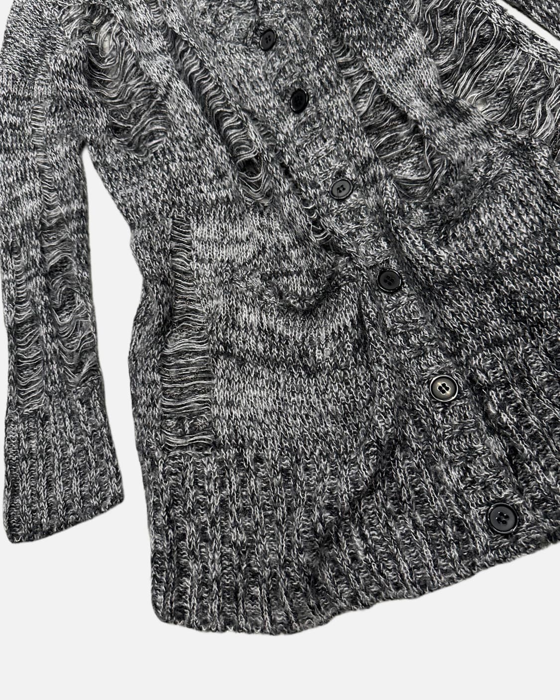 distressed chain knit cardigan 상품이미지4