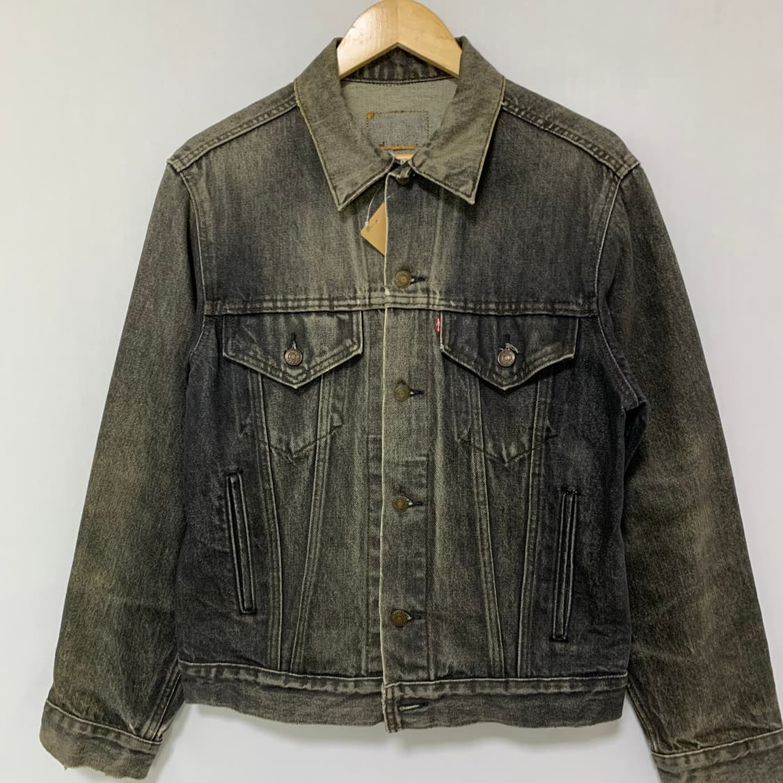 리바이스 데님 자켓 워싱 블랙 빈티지 청자켓 남녀공용 상품이미지2