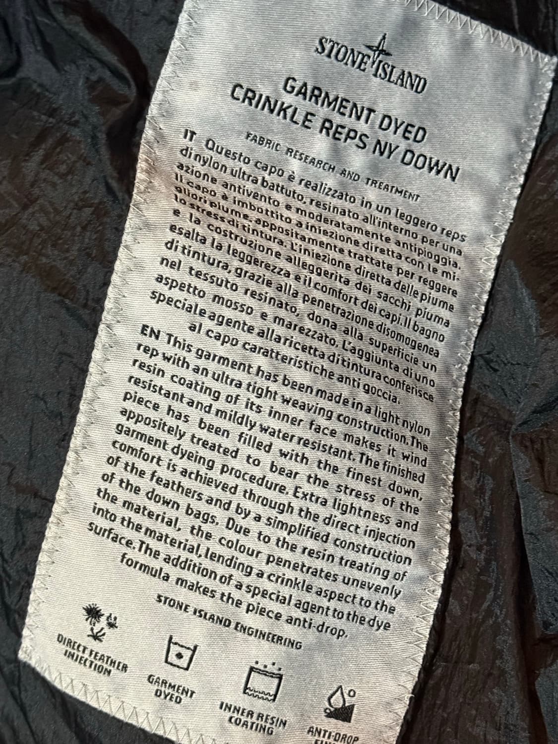 17fw 스톤아일랜드 크링클랩스 패딩 블랙 상품이미지4