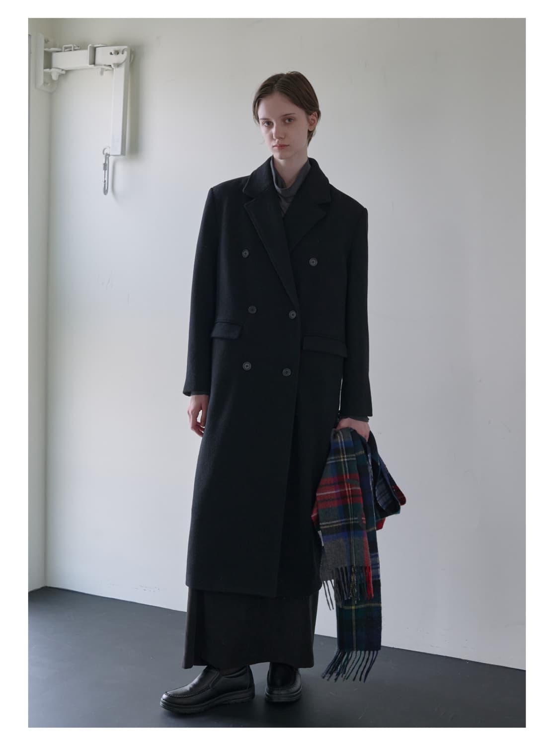 JACQUARD DOUBLE LONG COAT  상품이미지1