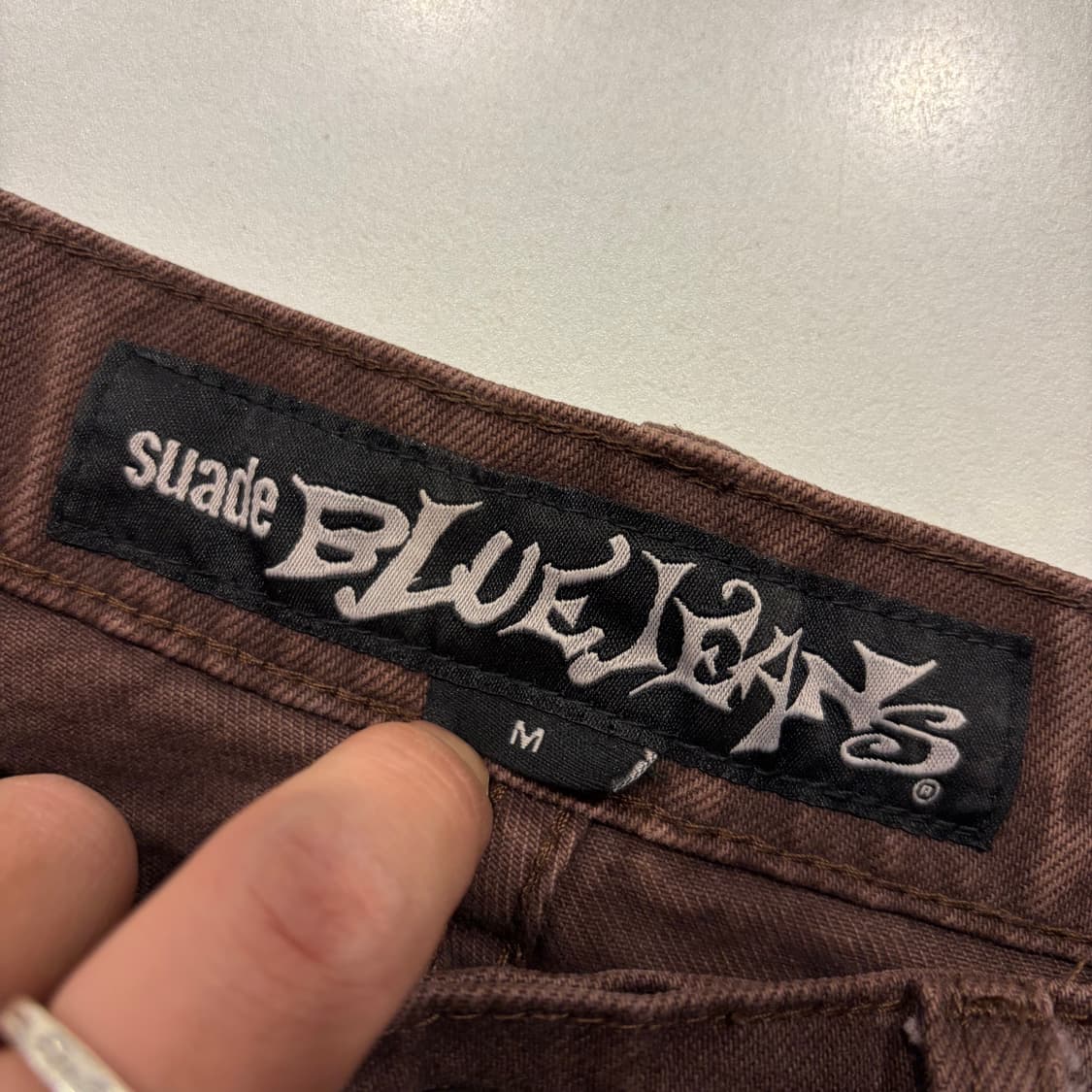 [M] SUADE 스웨이드 브라운 와이드 데님 팬츠 C596 상품이미지6