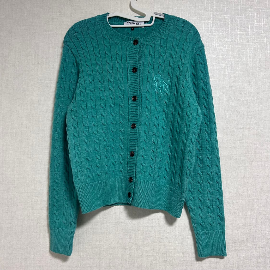 제너럴 아이디어 우먼 걸 케이블 가디건 민트 S  상품이미지6