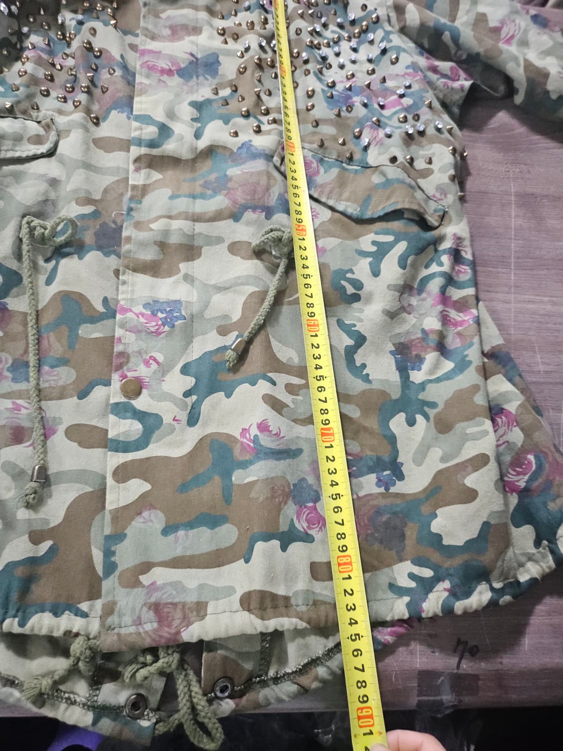 YIFANFUSHI 카모 스터드 야상 자켓 free 상품이미지6