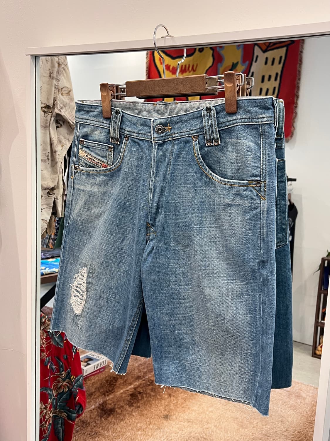 Diesel 디젤 빈티지 컷오프 데님 쇼츠 팬츠 (made Italy) 상품이미지1