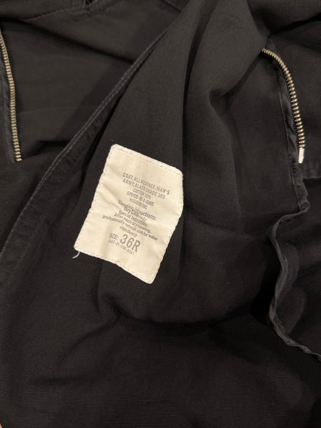 Houston 휴스턴 페이딩 블랙 밀리터리 코트 상품이미지10