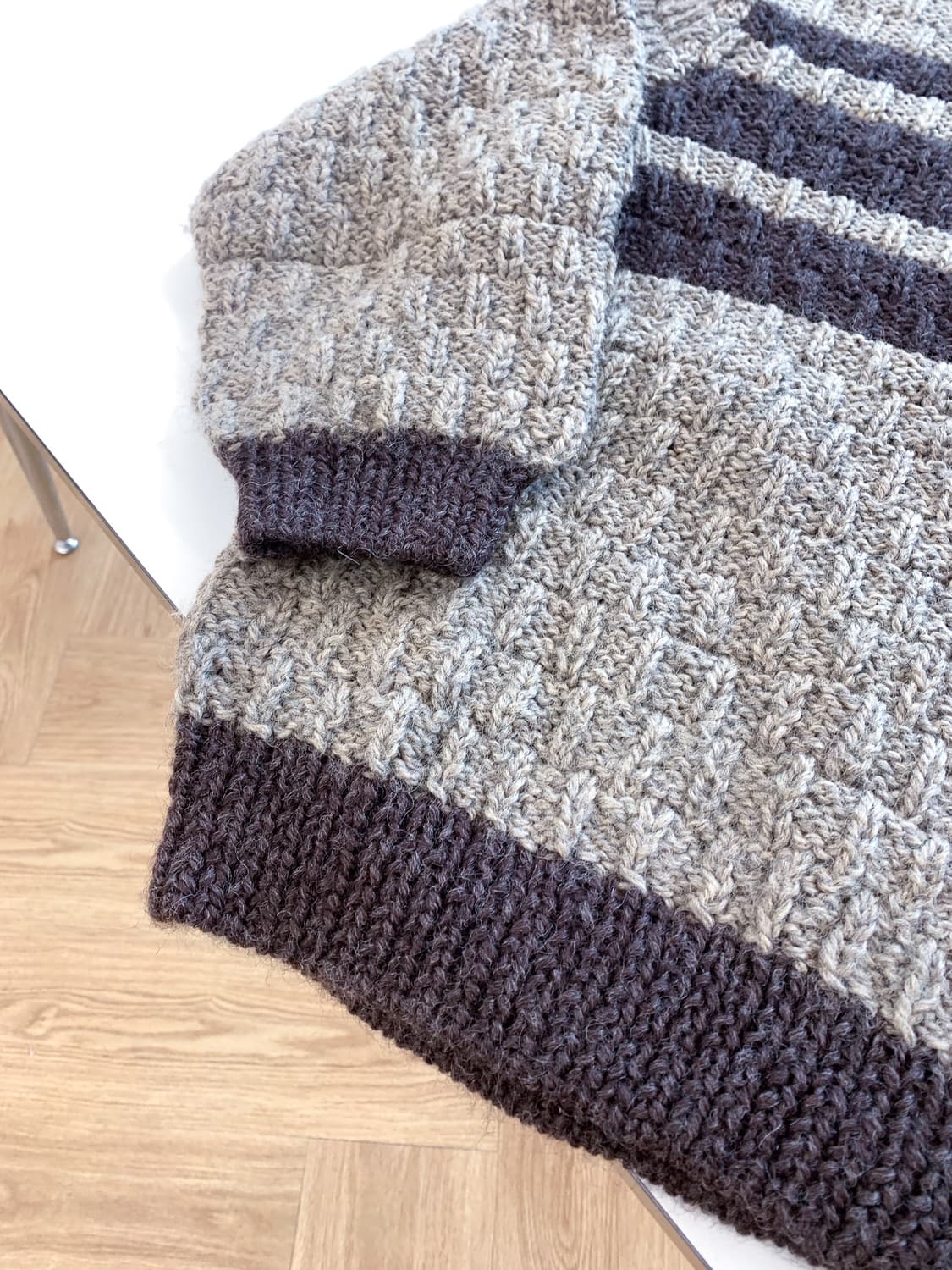 JPN 브라운 스트라이프 니트 105  상품이미지5