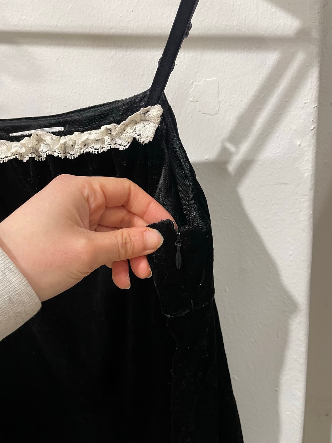 벨벳 레이스 끈원피스 상품이미지8