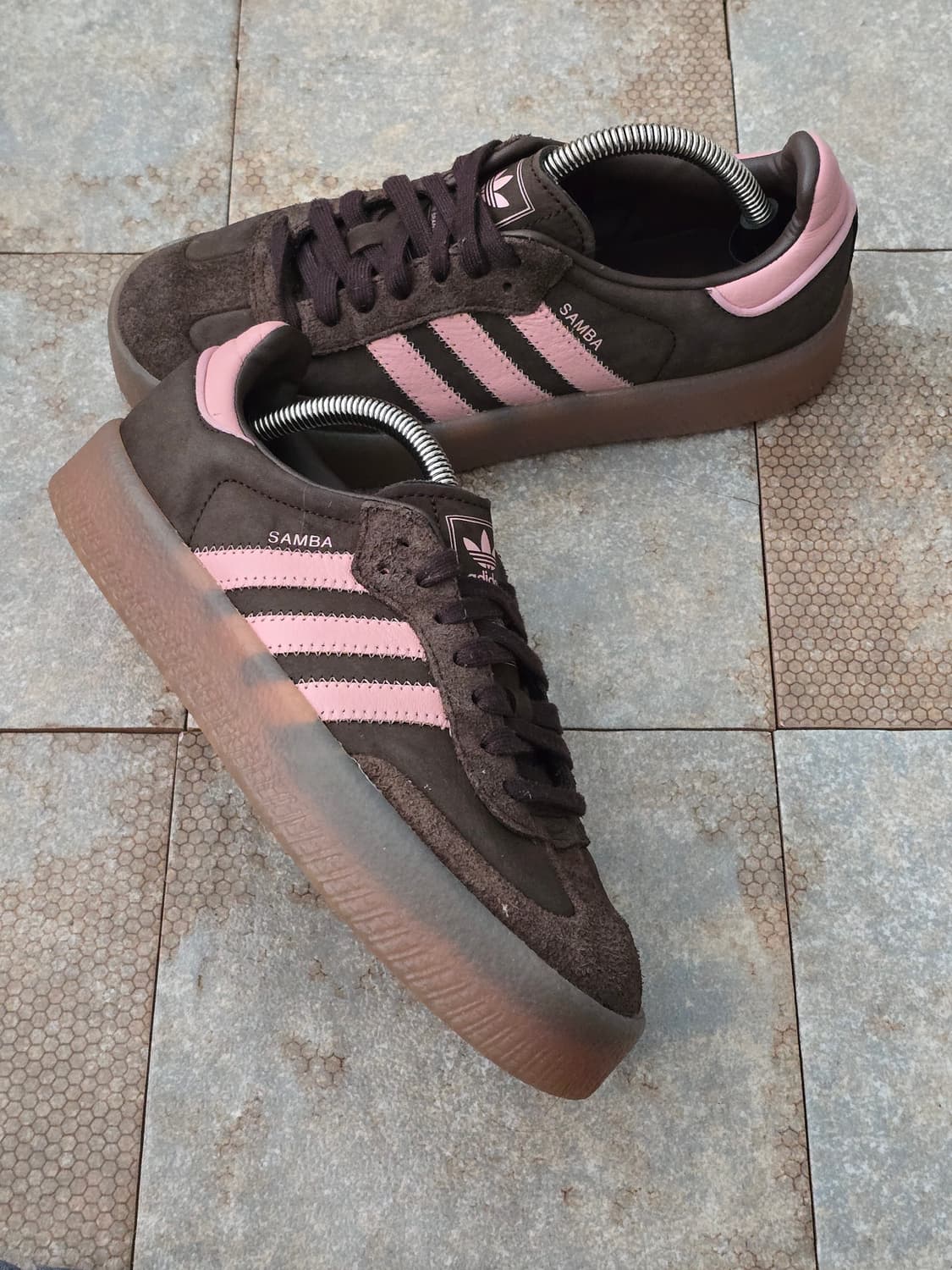 (240)아디다스 삼바 브라운 핑크 상품이미지6