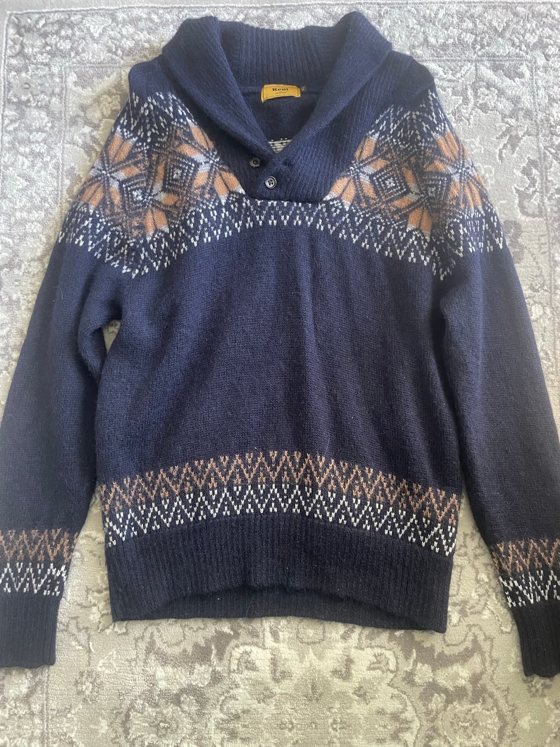 모리걸 빈티지 노르딕 패턴 니트 ❄️💙🧡 상품이미지1