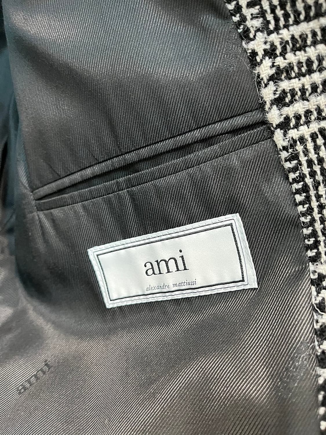 95-100) 아미 14fw 컬렉션 글렌체크 코트 상품이미지7