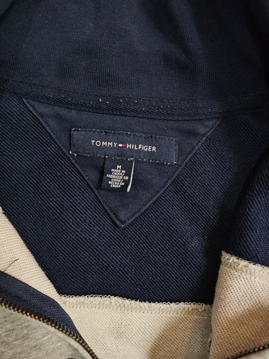 90s 타미힐피거 남성 스트라이프 집업 스웨트셔츠 M 상품이미지6