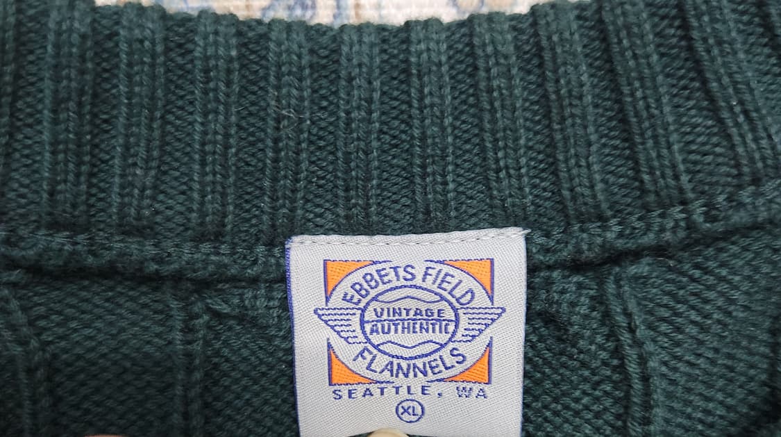 EBFD 이벳필드 꽈배기 니트 그린 XL 상품이미지3