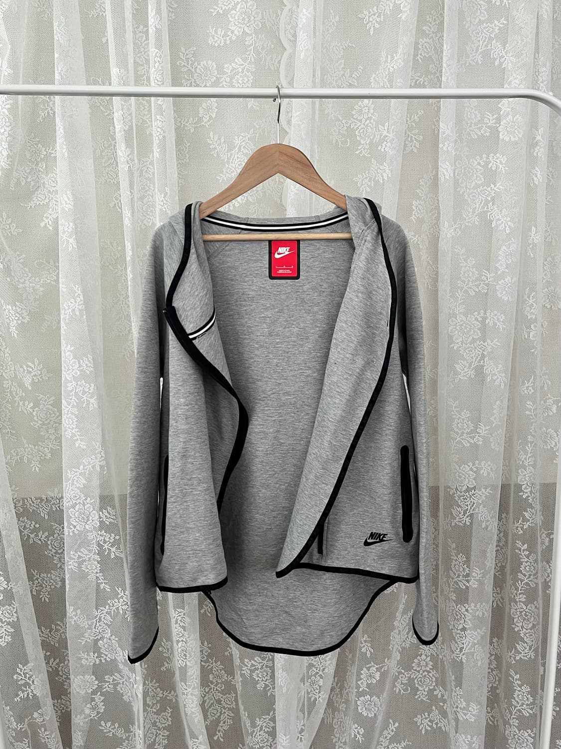 L) 나이키 여성 테크 플리스 후드집업 그레이 상품이미지3