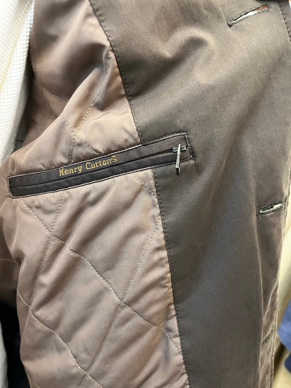 헨리 코튼 퀼티드 라이닝 싱글 코트 상품이미지7