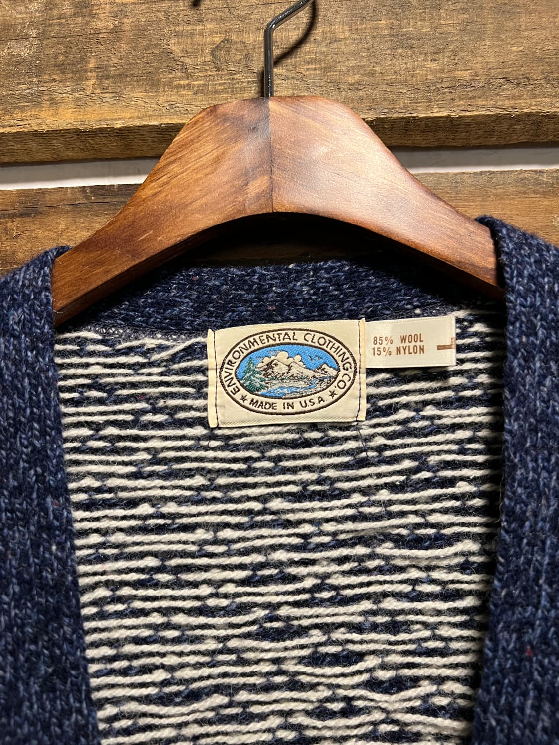 [L]90's Made in USA 버드아이 패턴 울 가디건 상품이미지2