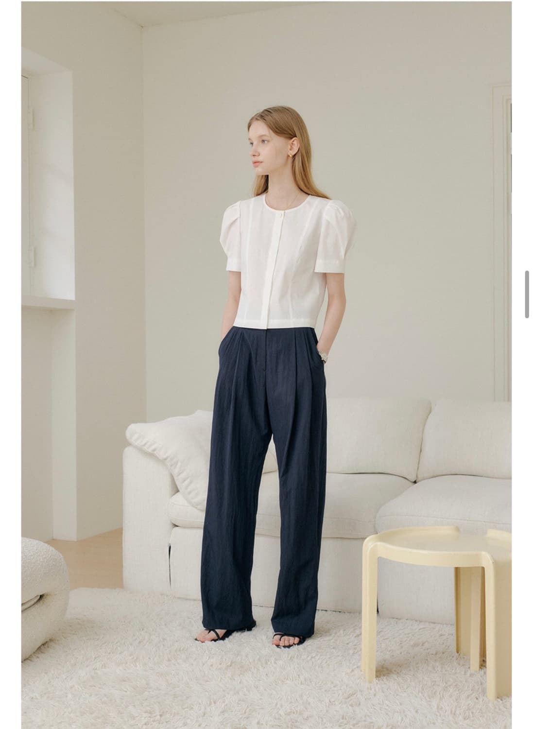 룩캐스트 애니 투 턱 와이드 팬츠 m 네이버 상품이미지1