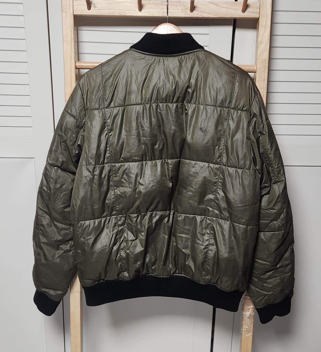 대장 빈티지 dohc 패치 디테일 카키 패딩 MA-1 상품이미지5