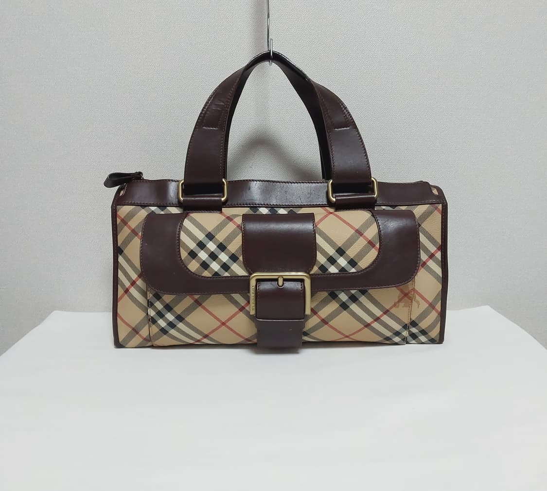 버버리 헤이마켓 체크 포켓 토트백 (정품) 상품이미지1