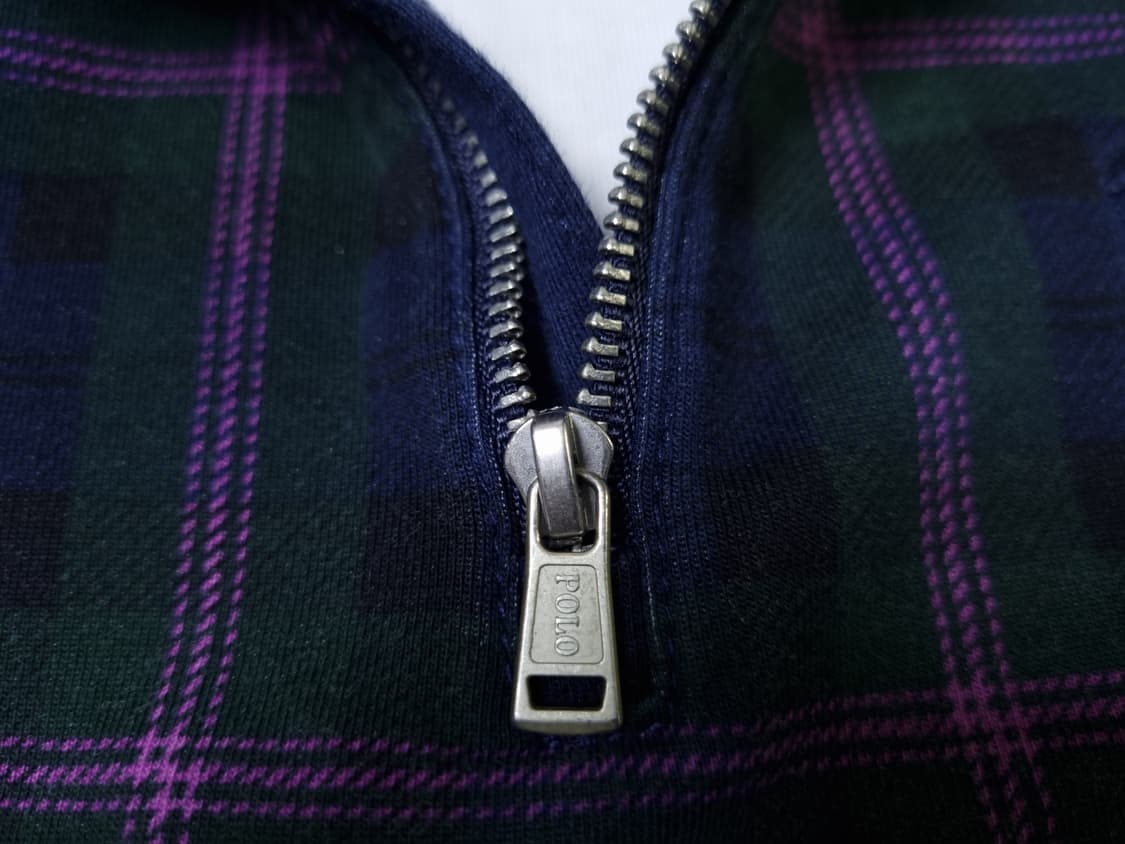 [무료배송][120]폴로 키즈 타탄 체크 반집업 더블 니트 상품이미지6