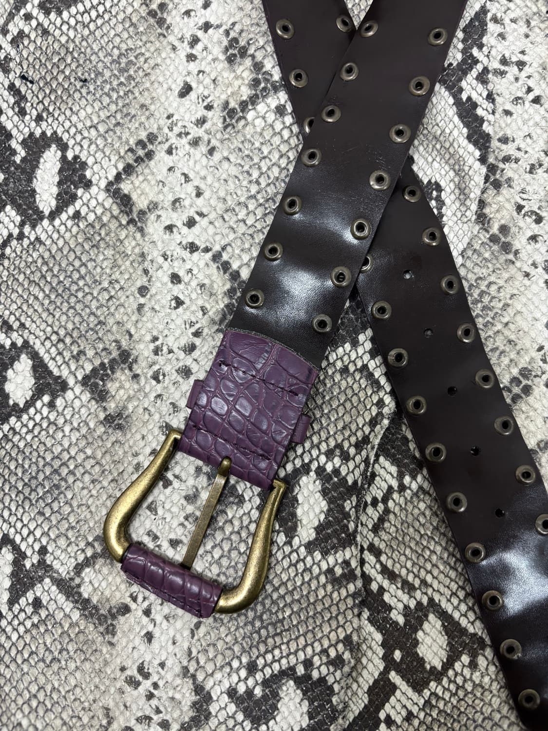 “Vintage” Purple Stud Detail Snake Belt 상품이미지6