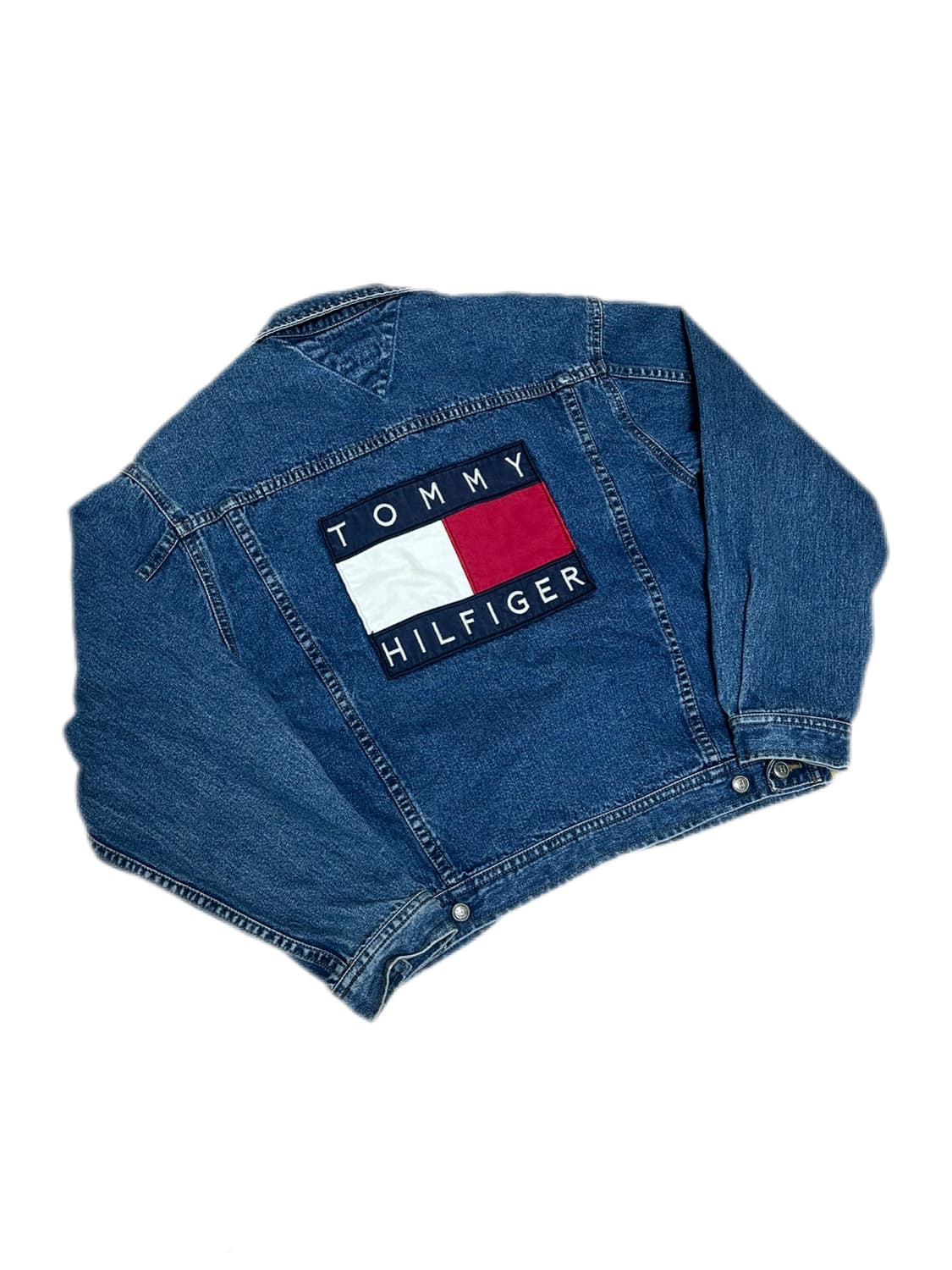 타미힐피거 빅로고 크롭 데님자켓 상품이미지1
