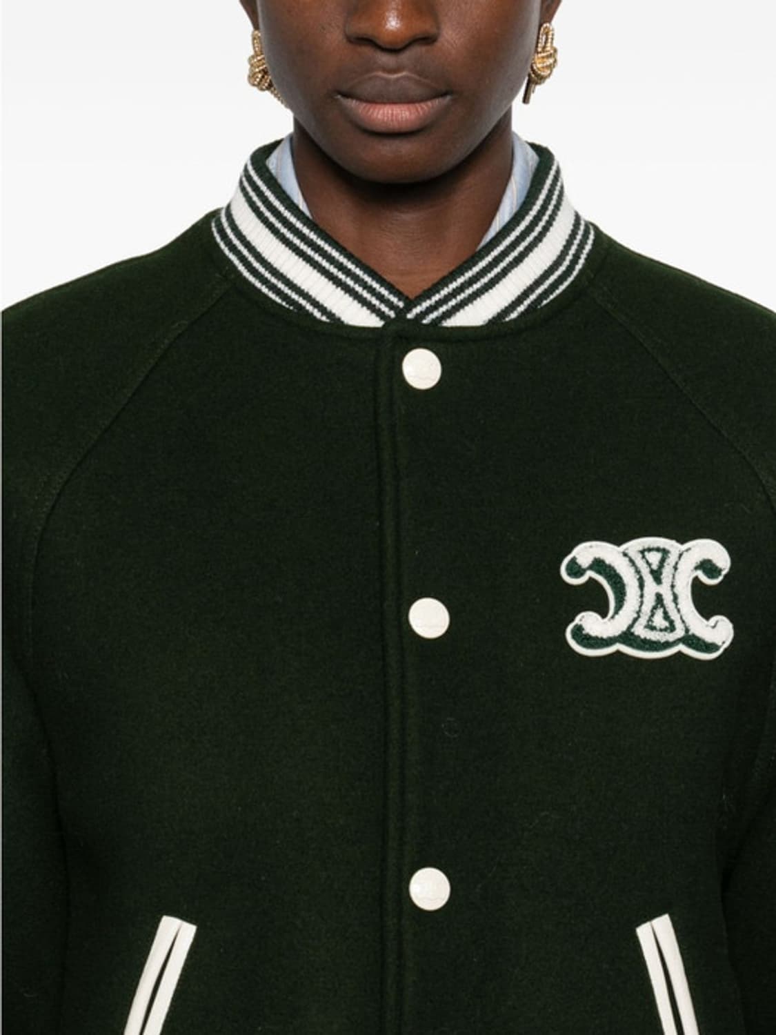 [XL] 셀린느 25FW 트리오페 테디 바시티 봄버자켓 상품이미지4