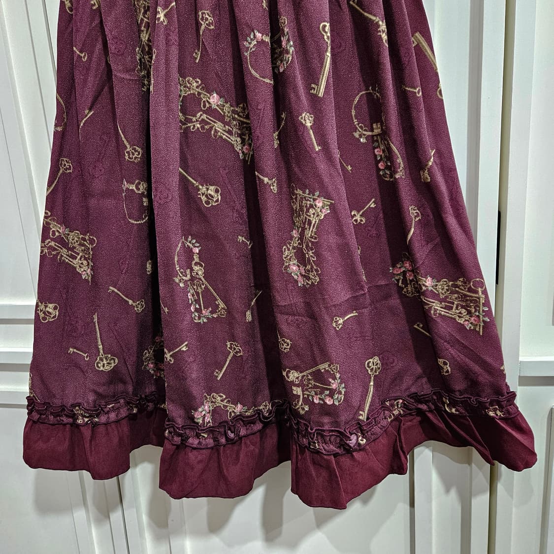 axes femme 버건디 키 프린트 원피스 상품이미지4