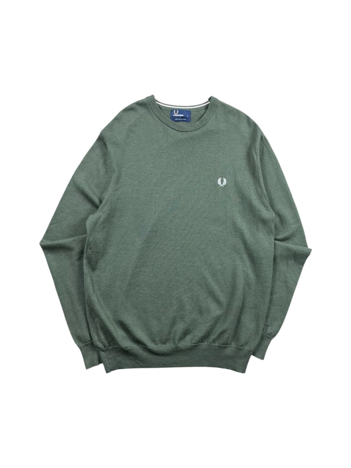 FRED PERRY 메리노 울 카키 컬러 니트  상품이미지2