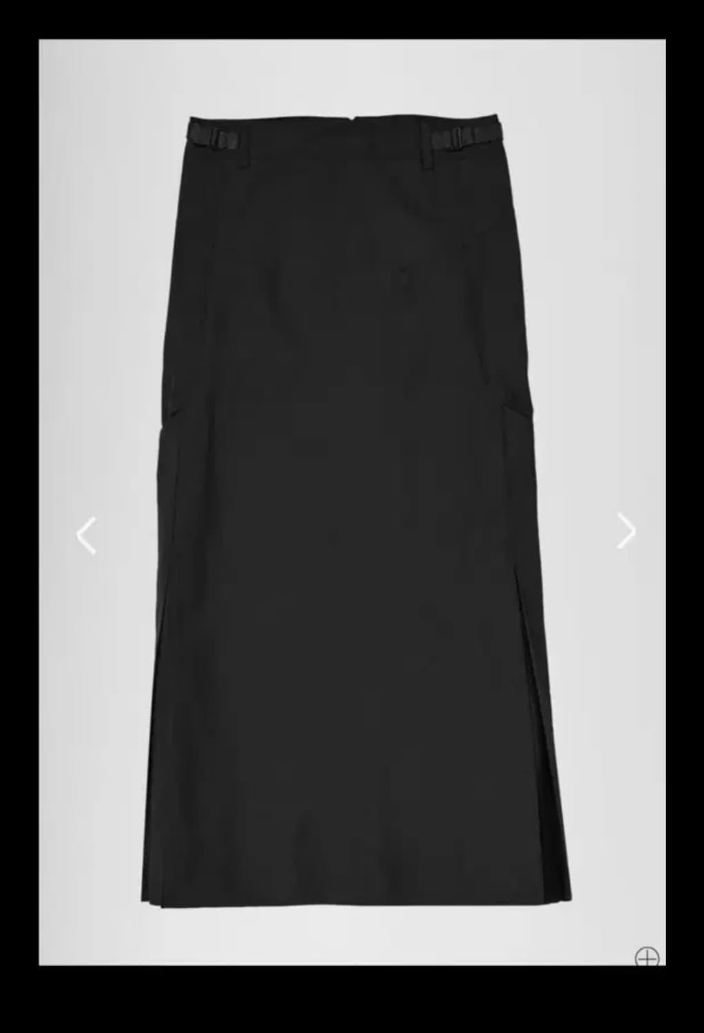 EE 코튼 롱스커트 블랙 상품이미지4